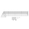 VEVOR 400x100x61.5cm Chicken Tunnel Black with Corner Frames 2 Sets