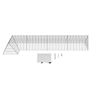 VEVOR 400x100x61.5cm Chicken Tunnel Black with Corner Frames 2 Sets