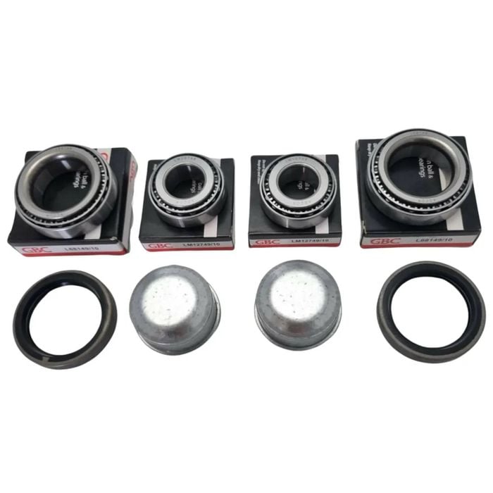 2x Standard Trailer Wheel Bearing Kits With Dustcaps For Ford Axles L68149/10 And Lm12749/10 - Bearing Kit | Axles | Wheel