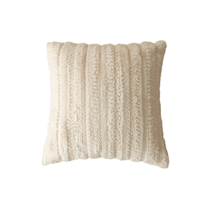 Anyhouz Pillowcase Beige Knitted Embroidered Decorative Cushion Cover