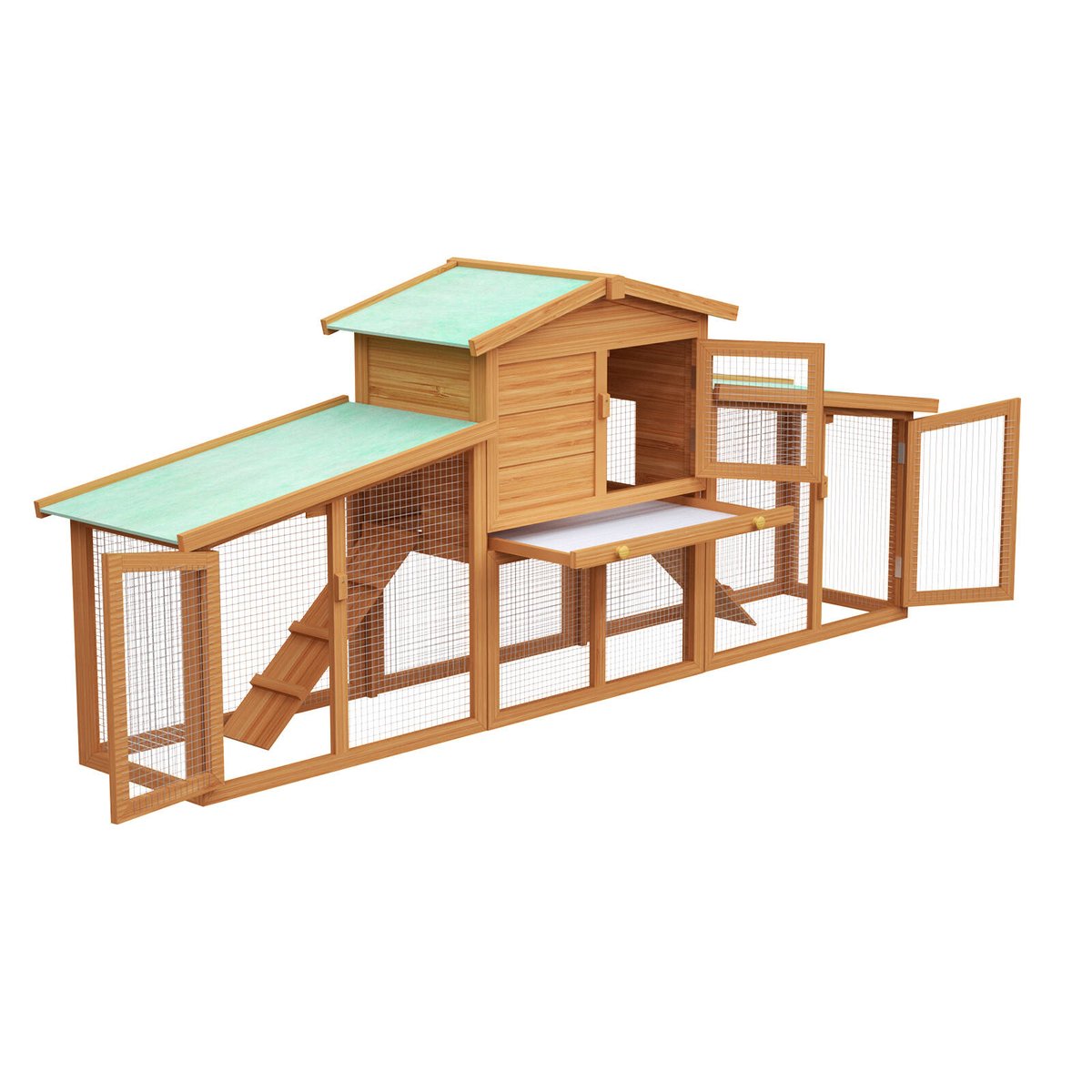 Advwin Rabbit Cage Hutch Chicken Coop 204cm Pet Playpen Enclosure Wooden Run Bunnings Australia