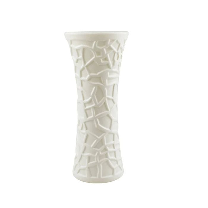 ANYDECO Flower Vase White Large Geometric Nordic Style Pot Home Decor