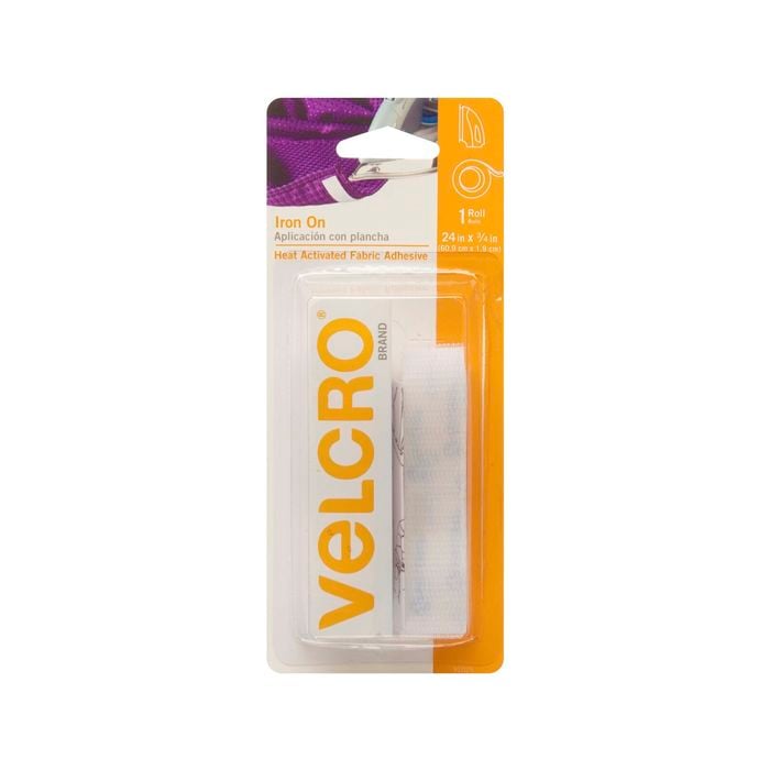 Velcro Brand Iron On 609mm x 19.05mm Roll White