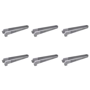 6PK Appetito Toaster Tongs w/Silicone Tips Charcoal Home Kitchen Cooking