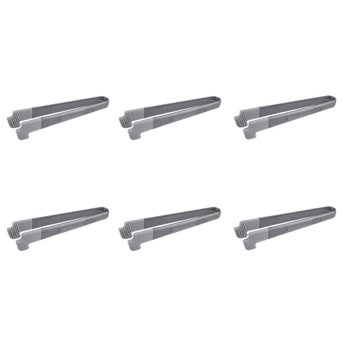 6PK Appetito Toaster Tongs w/Silicone Tips Charcoal Home Kitchen Cooking
