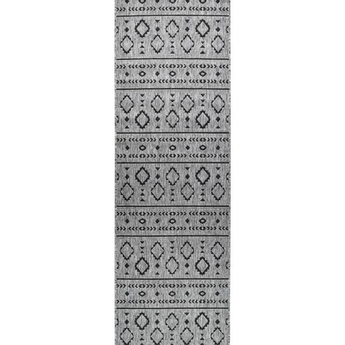 Long Island 3333 Dm9e 66x230 Grey Black Runner