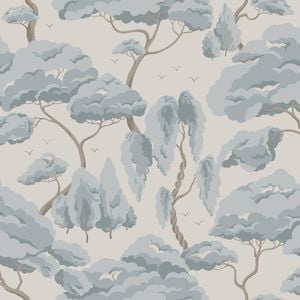 Wallpaper Trader Kristoffer Forest Wallpaper Roll 10.05m X 53cm, Misty Blue