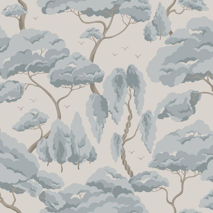 Wallpaper Trader Kristoffer Forest Wallpaper Roll 10.05m X 53cm, Misty Blue