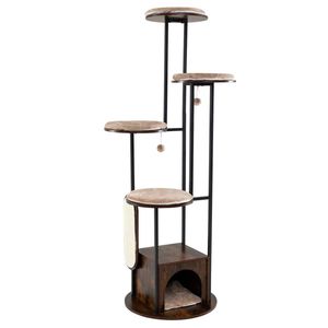 Costway Modern Cat Tree Tower 183 cm Condo Perch Platforms Scratching