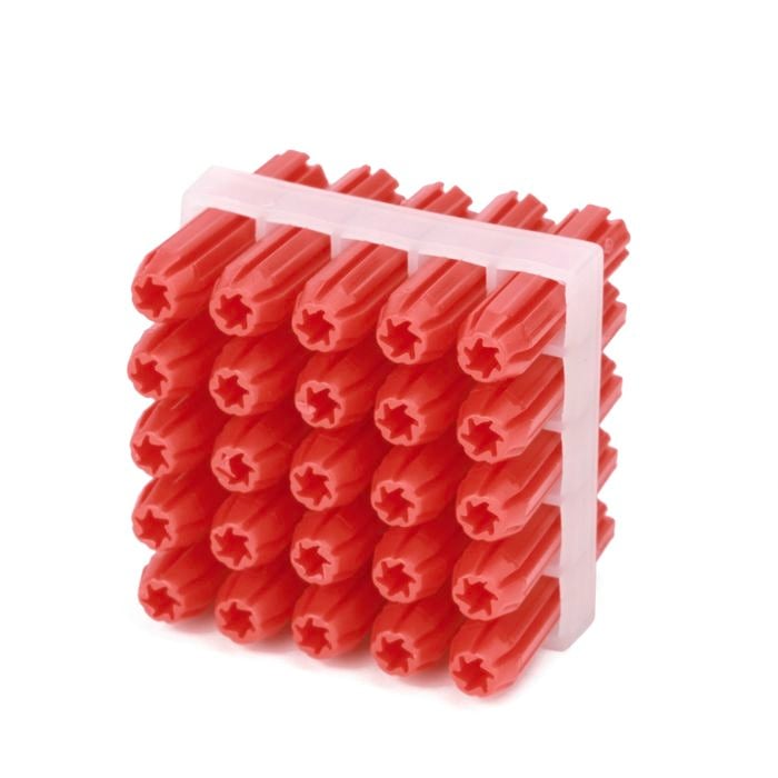 Ramset 6 x 25mm Red Frame Wall Plugs - 25 Pack