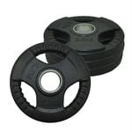 2.5kg x 4 Rubber Coated Cast Iron Olympic Weight Plate - Commercial Grade