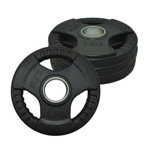 2.5kg x 4 Rubber Coated Cast Iron Olympic Weight Plate - Commercial Grade