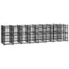 vidaXL Outdoor Dog Kennel Steel Garden Puppy Pet Enclosure Supply Cage House