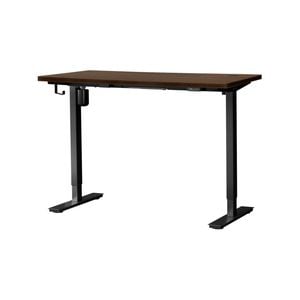 Oikiture Electric Standing Desk Single Motor 150m Walnut Tabletop