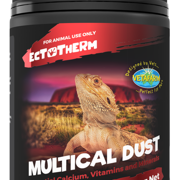 Vetafarm Ectotherm Multical Dust Vitamins & Minerals Reptile Supplement 150g