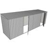 Build-a-Shed 1.5 x 6 x 2m Dual Hinged Side Door Skillion Shed - Zinc