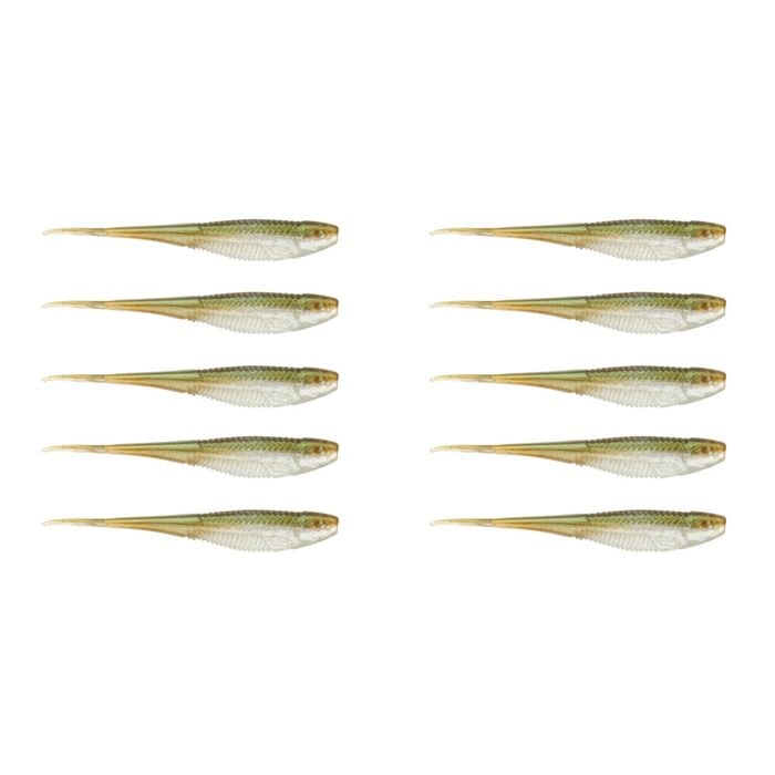 2x 5PK of 5 In Rapala Crush City The Jerk Soft Plastic Minnow Lures - Glowshad
