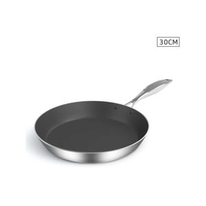 SOGA Stainless Steel 30cm Induction Non Stick Fry Pan