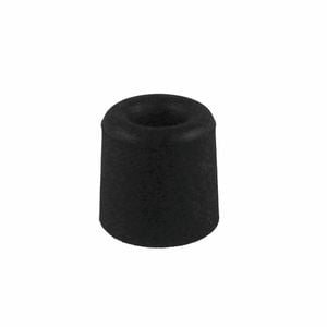 Adoored 30mm Black Round Rubber Door Stop - Black 30mm