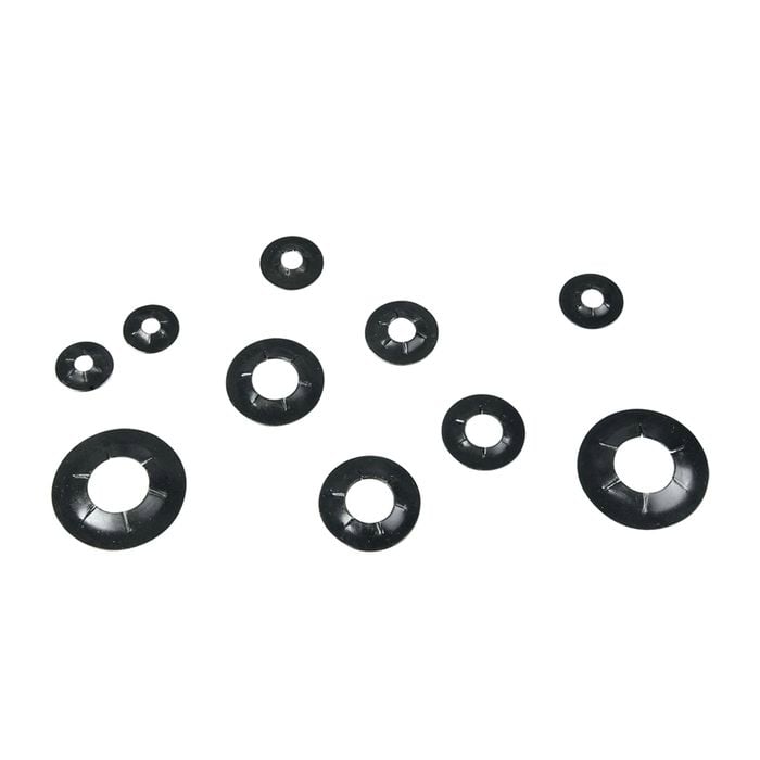 Pinnacle Black Assorted Shaft Rings - 12 Pack