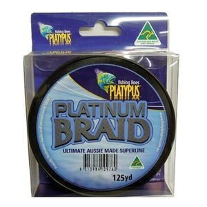 Platypus Platinum Australian Made Braid - 50lb - Grey - 125 Yd Spool