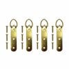 Everhang 25kg Brass Plated Heavy-Duty Picture Hanging D-Ring - 4 Pack
