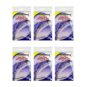 6x Wilson Live Dual Bait Offshore Rig 8/0 Circle&2x7/0 Snooded Paternoster