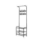 Artiss Clothes Rack Coat Hat Hanger Stand Metal Frame Black