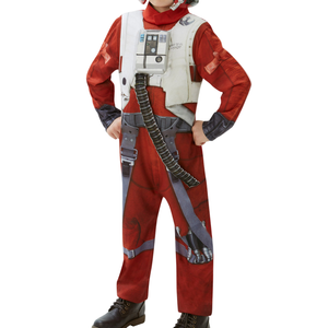 Poe Dameron Costume Star Wars Mens Halloween Fancy Dress Jumpsuit Orange
