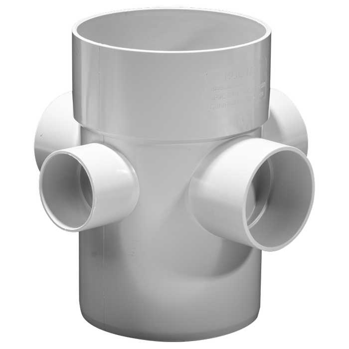 Holman 100 x 50 x 50 x 50 x 40mm 88 Degree PVC Male And Female Riser Junction
