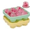 Catzon 2 Pcs Ice Cube Tray Silicone 3D Rose Shaped Mold for Fruit Drinks-B