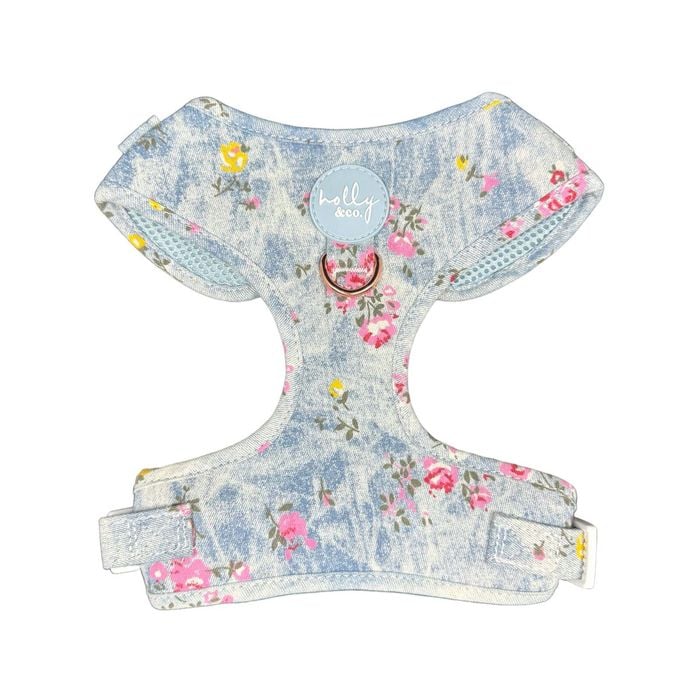 Holly & Co  Walk Me To Denimia Extra Small Blue Stylish Dog Harness
