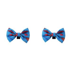 2x The Stubby Club Superman Dress Up Accessory Pet Dog Bowtie/Ribbon Neck/Collar