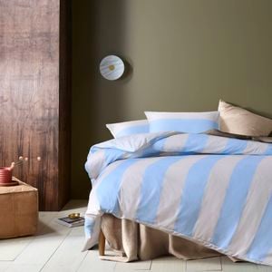 Accessorize Regency Blue Washed Cotton Quilt Cover Set - Super King Bed