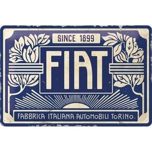 Nostalgic Art Fiat Since 1899 20x30cm Medium Metal Tin Sign