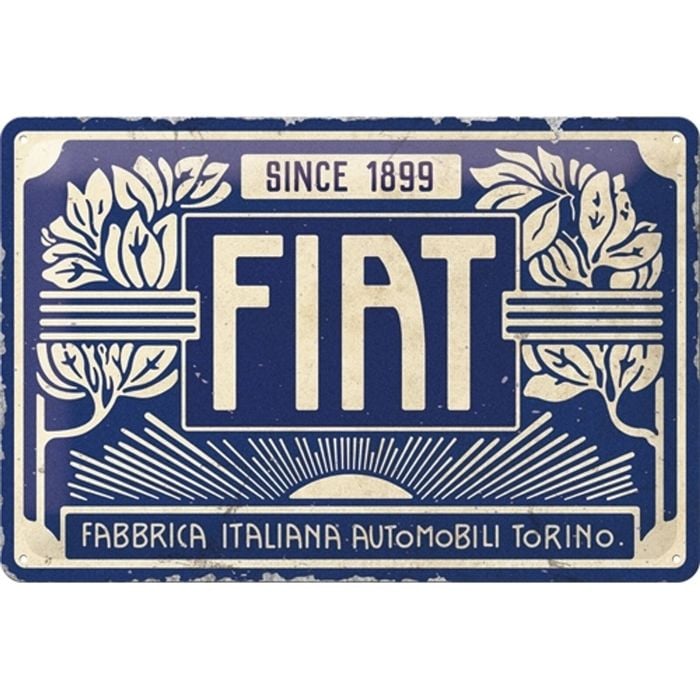 Nostalgic Art Fiat Since 1899 20x30cm Medium Metal Tin Sign