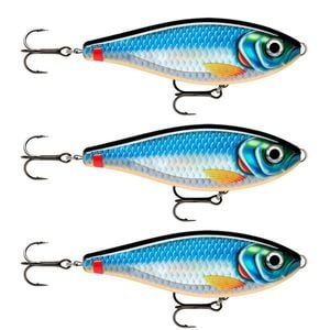 3x Rapala 14cm X Rap Haku Slow Sinking Glidebait Fishing Lures - Blue Ghost