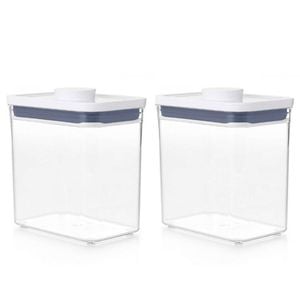 Oxo Good Grips Pop 2.0 Rectangle Short Container 1.6l | Set Of 2
