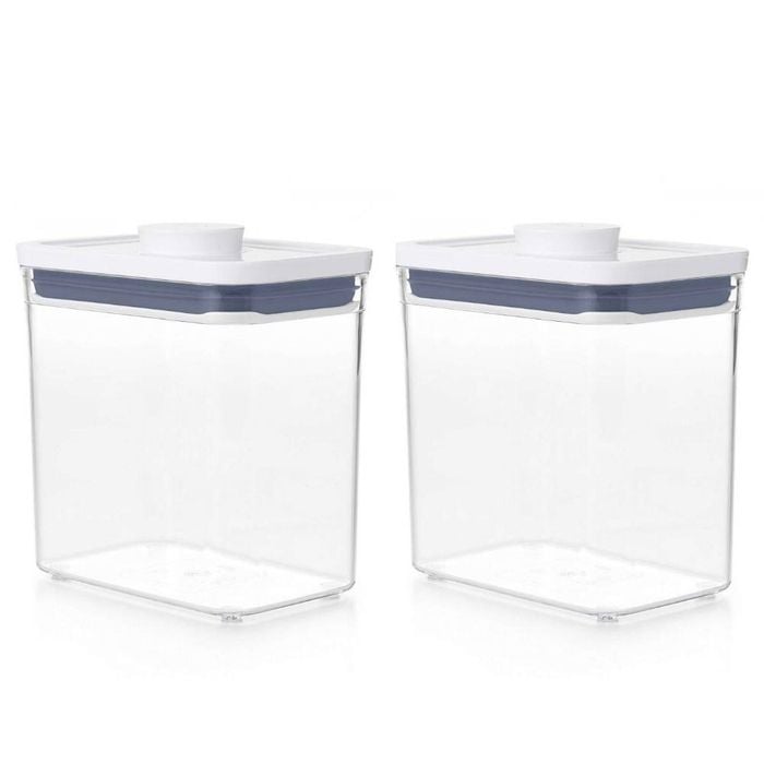 Oxo Good Grips Pop 2.0 Rectangle Short Container 1.6l | Set Of 2