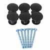Ikonic Matt Black Cupboard Knob Set - 6 Piece