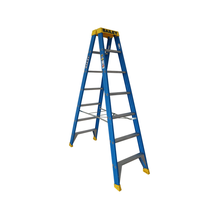 Bailey Ladders 2.1m 150kg Fiberglass Double Sided Step Ladder