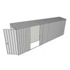Build-a-Shed 0.8 x 6 x 2m Hinged Door Tunnel Shed with Double Sliding Side Doors - Zinc