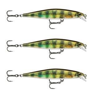 3x Rapala 7cm Shadow Rap Slow Sink Shallow Jerkbait Fishing Lures - Live Perch