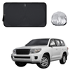 Front Windscreen Sun Shade for Toyota LandCruiser 200 2012 - 2021 (GX GXL) - XL 160 x 100 cm - Black