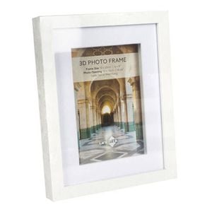 Unigift 3D Wooden/Glass Hanging Picture Photo Frame 15x20/10x15cm White