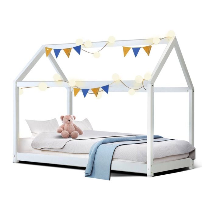 Artiss Wooden Bed Frame Kids House Single CASA