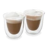 2pc La Cafetiere 200ml Double Walled Glass Cappuccino Cup - Clear