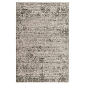 Loopsie-180cm X 120cm-mekina Tonal Dark Grey Distressed Rug