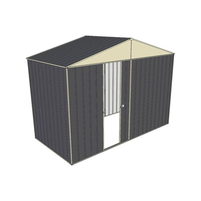 Build-a-Shed 3 x 1.5 x 2.3m Gable No Side Doors Shed - Grey
