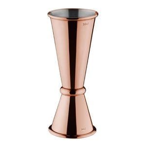 Olympia Banded Copper Jigger Double Ended Cocktail Measure 25/50ml Barware Accessory
